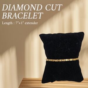 Stainless Steel Diamond Cut Bracelet